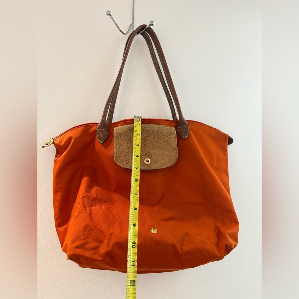 Authentic Longchamp Orange and Brown Tote Bag - Picture 8 of 8
